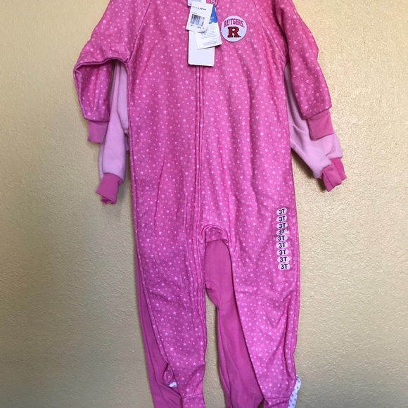 FLAME RESISTANT SLEEPWEAR 2 PK PINK RUTGERS - Picture 2 of 6